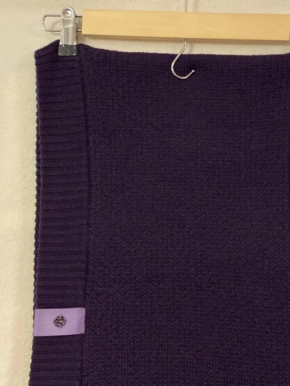 Lululemon deep zinfandel winter orchid purple Knit Happens wool infinity scarf